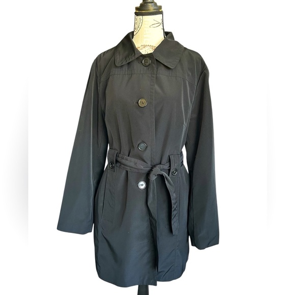 FOG By London Fog Women’s Button up Short Trench Coat Large - Picture 1 of 9